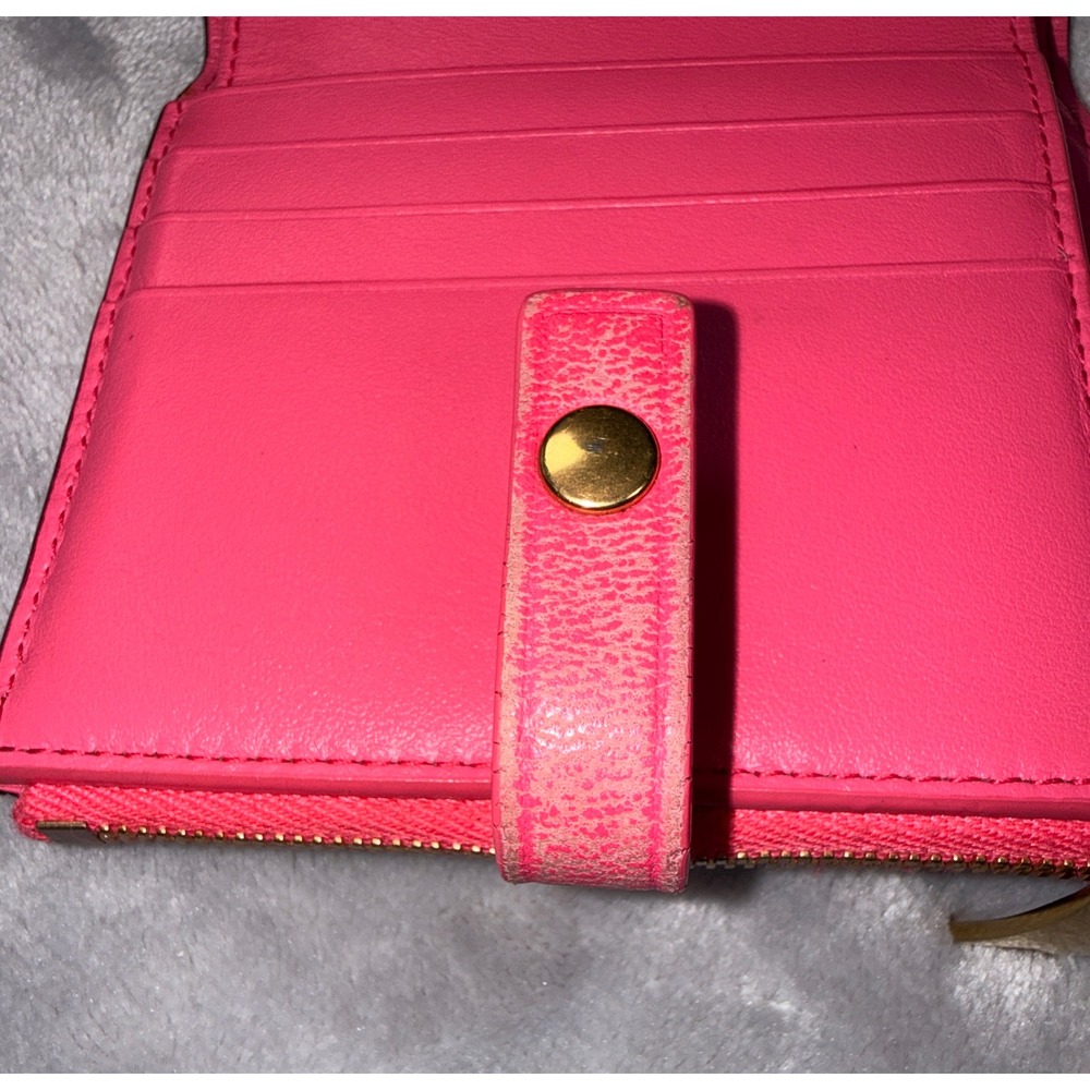 Bottega Veneta Intrecciato Leather Bifold Wallet Brown Pink Made in Italy - Picture 8 of 15